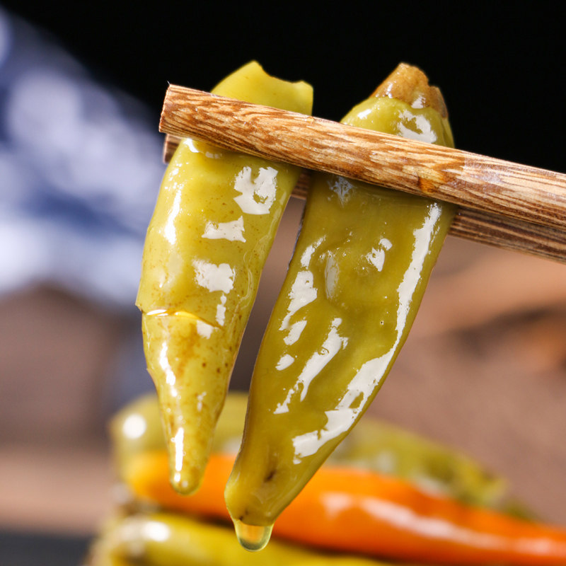 尖椒袋下80g下饭小树咸菜小辣椒朝天腌菜椒酱腌制