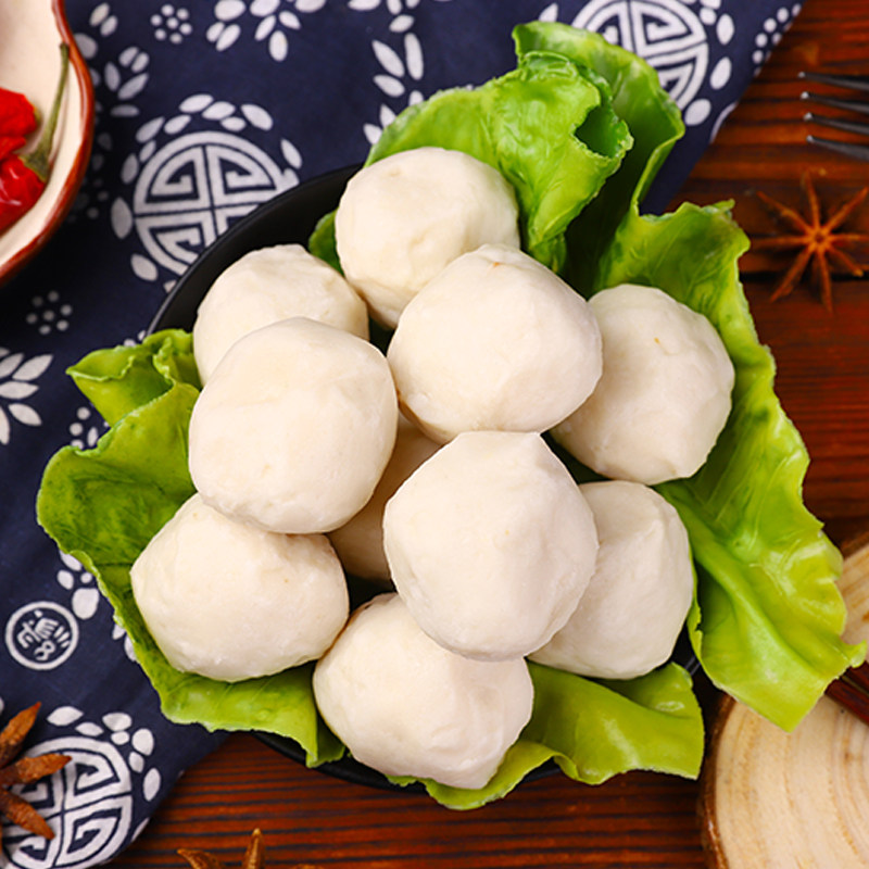 深海海鳗鱼丸500g火锅食材丸子烧烤丸串关东鱼丸