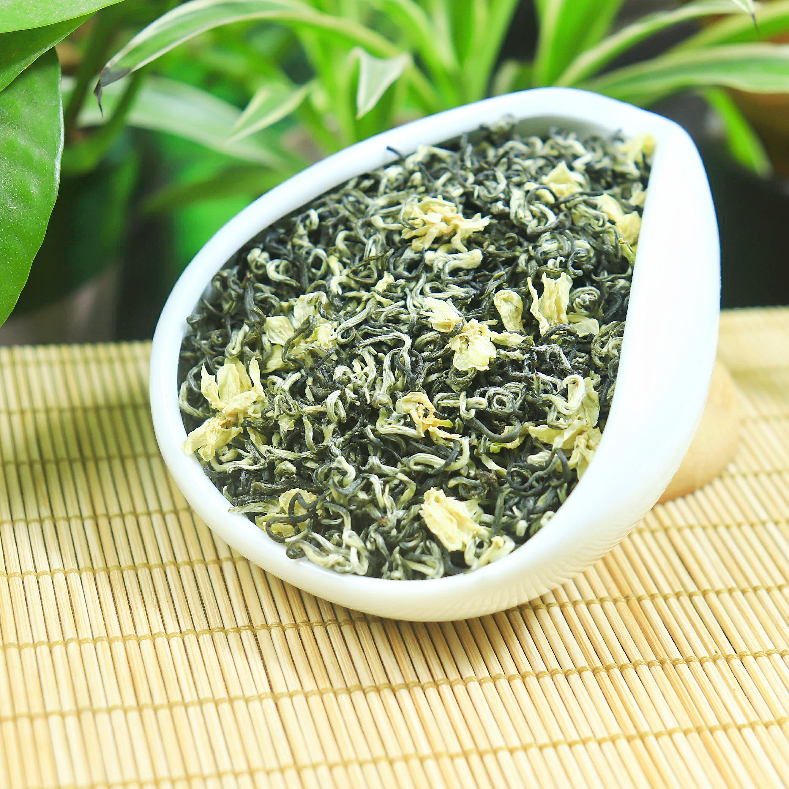 2022新茶四川新款茉莉花茶飘雪雪碧潭浓香型特级茉莉花茶