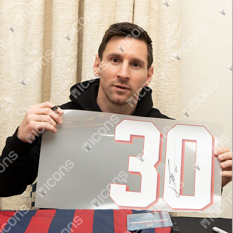 小李子梅西亲签巴黎202122主场欧冠签名球衣icons足球服