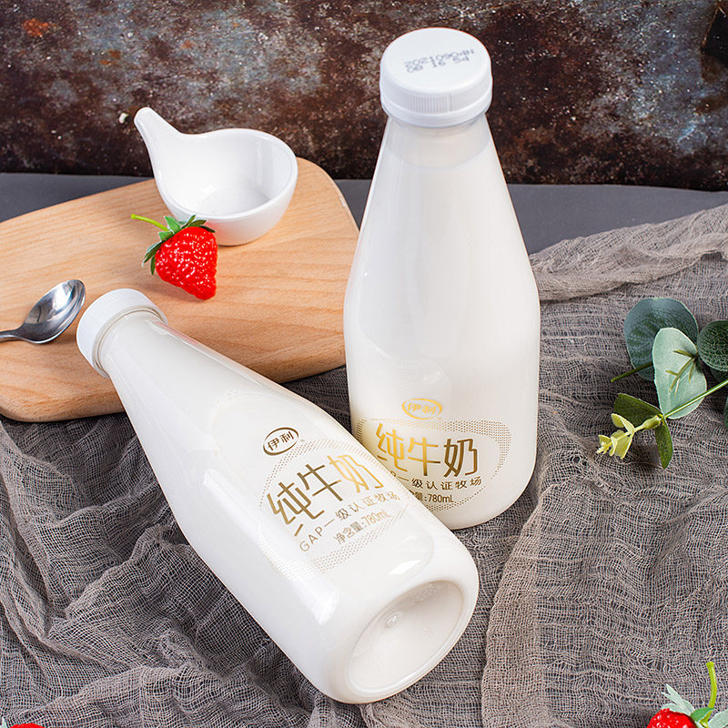 伊利纯牛奶780ml大瓶桶装牛乳金典巴氏杀菌鲜牛奶酸奶