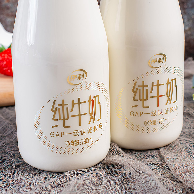 伊利纯牛奶780ml大瓶桶装牛乳金典巴氏杀菌鲜牛奶酸奶