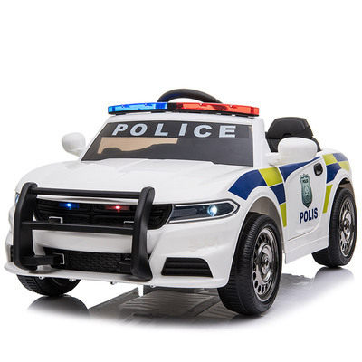 正品儿童电动警车四轮可坐遥控小孩子警察轿车儿童电动车