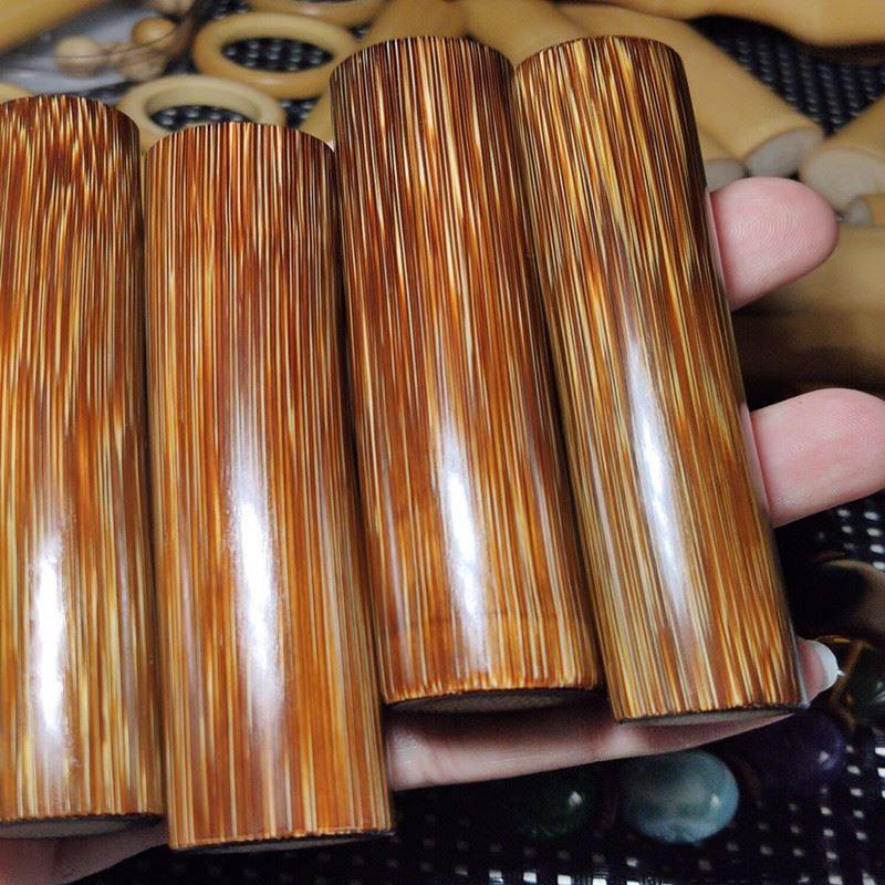 精品金丝竹高密原料毛料丝竹竹雕实心手把文玩竹编