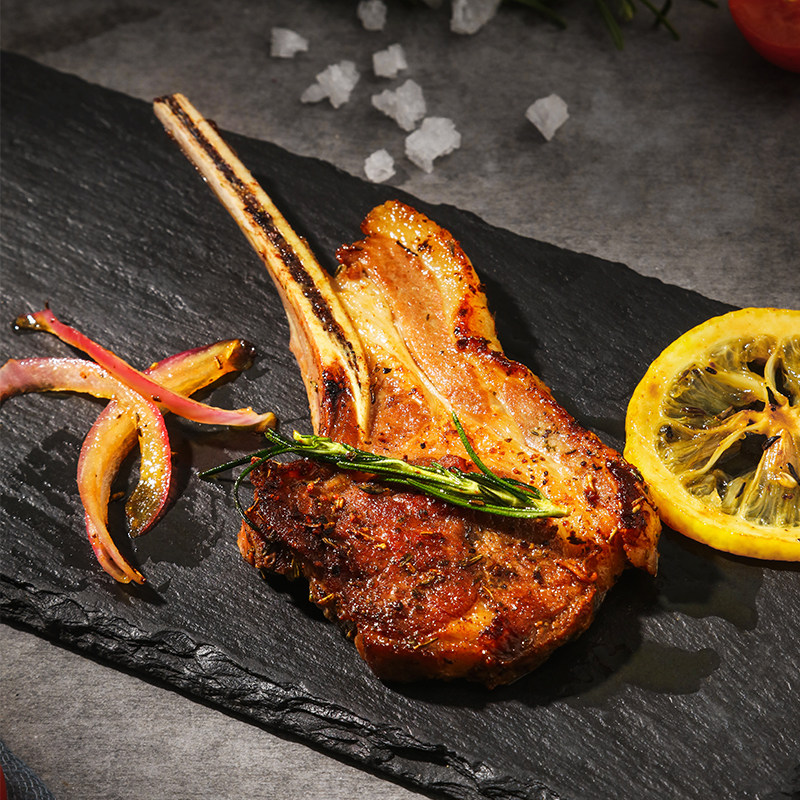 战斧法式羊排原切新鲜内蒙古冷冻烧烤羔羊半成品生羊排