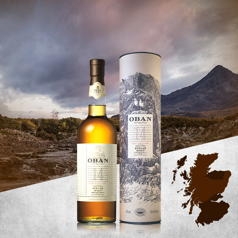欧本oban洋酒14年西部高地苏格兰进口单一麦芽威士忌