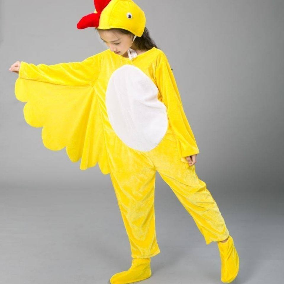 小黄元旦衣服母鸡男女服饰大公鸡动物小鸡服装儿童演出服
