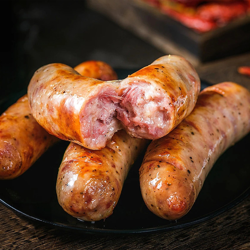 正宗火山石纯肉烤肠1斤10根