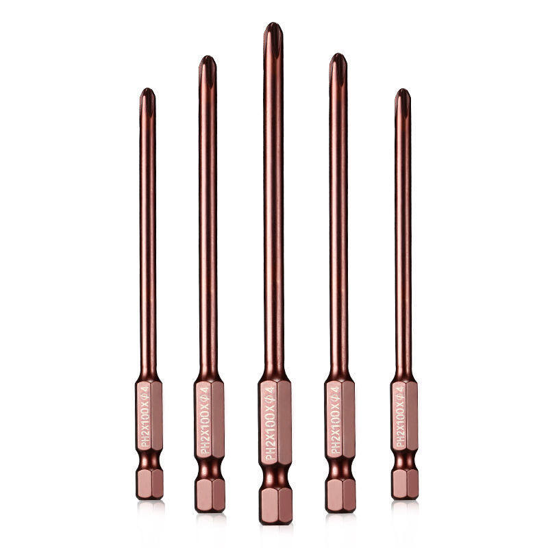 电动螺丝刀批头ph1加长风披头强磁手电钻单头十字批咀起子头ph2