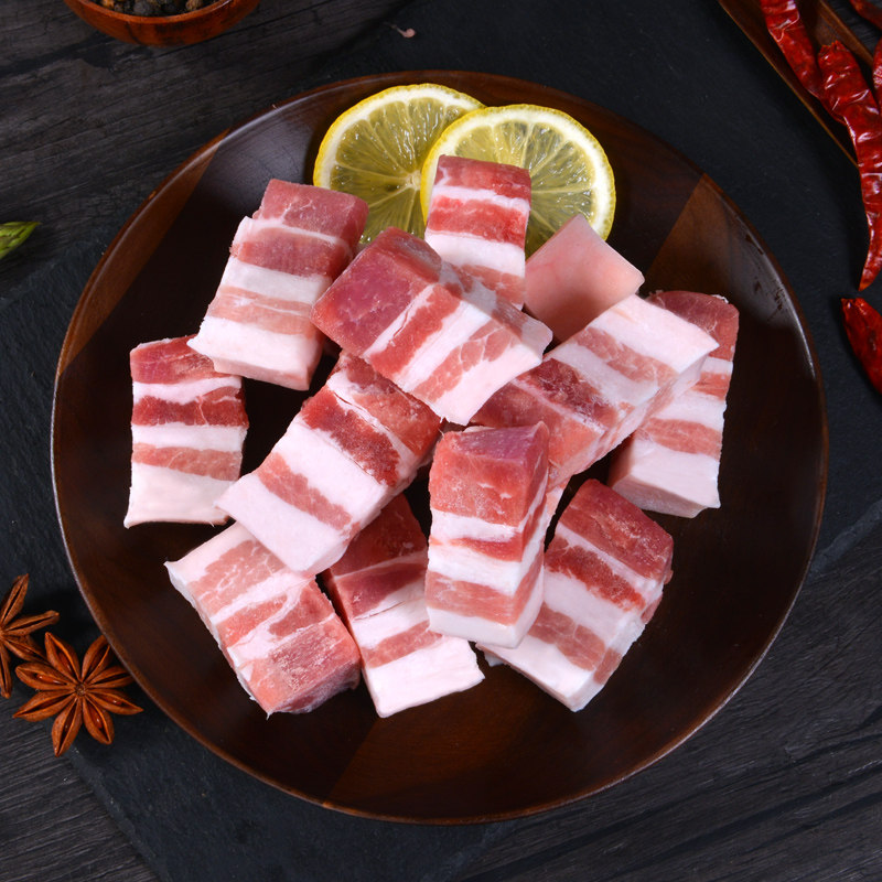 五花金锣猪肉1kg去皮肉块免切生鲜冷冻冻猪肉生猪肉