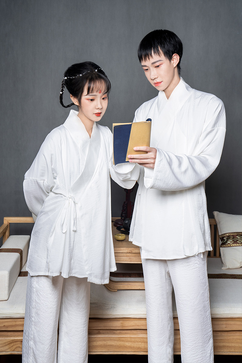 清嘉吴越原创汉服中衣交领裤子口袋直裰日常汉服