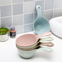 Creative Home Kitchen Plastic Water Ladypan Long Handle Plastic Water Spoons Baby Bath Shower Wash Cup Water Rafting Water Scoop
