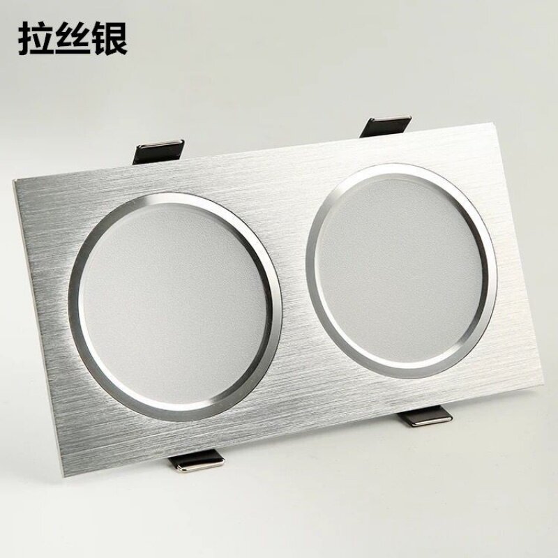 射灯双头led筒灯双孔双排斗胆格栅灯天花花灯筒灯