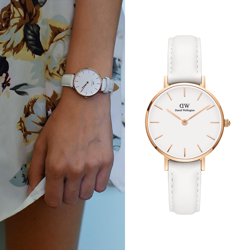 danielwellington丹尼尔惠灵顿dw手表32mm白色表带气质女表欧美腕表
