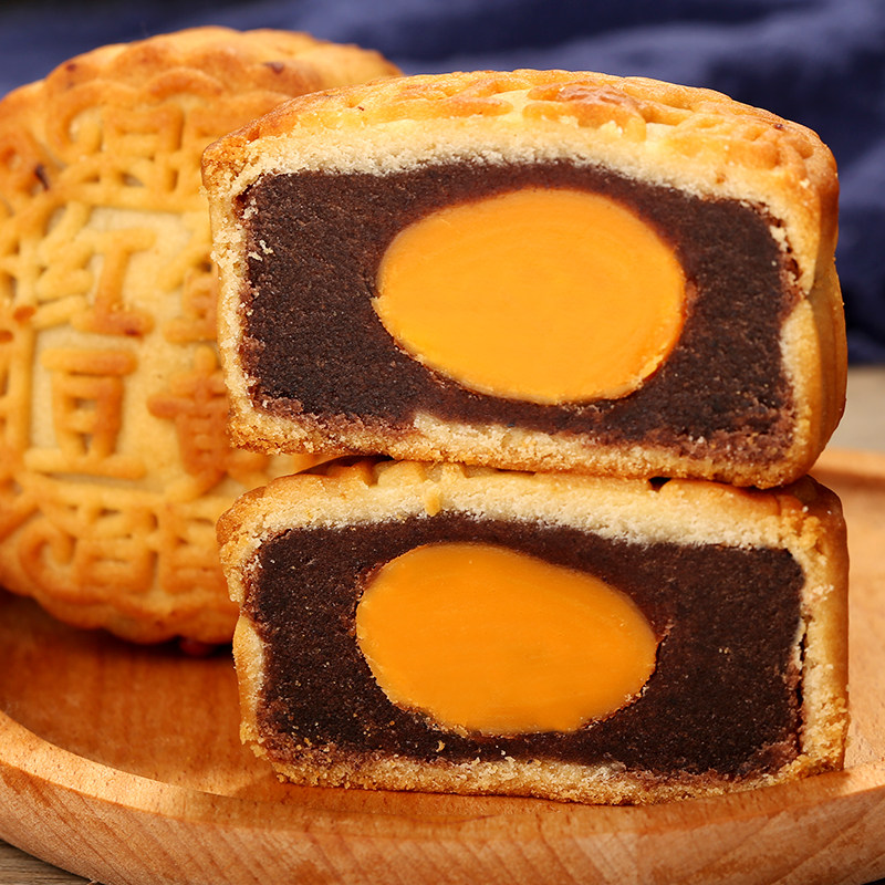 广式蛋黄月饼散装蛋黄莲蓉红豆月饼中秋节老式手工传统点心糕点