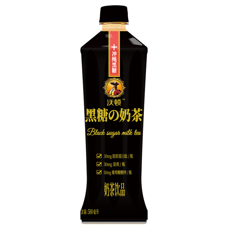 奶茶中沃沃顿瓶装500ml15瓶箱装即饮冲绳佟大为即饮咖啡