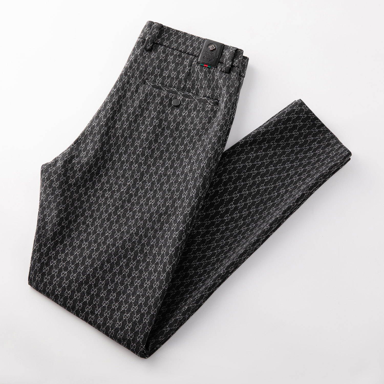 蒙口 密码春季运动裤男毛呢格子裤宽松潮休闲裤百搭束脚长裤卫裤