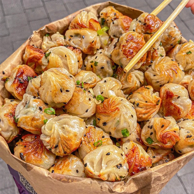 整箱拇指生煎包网红小吃珍珠包子夜市摆摊加热包点