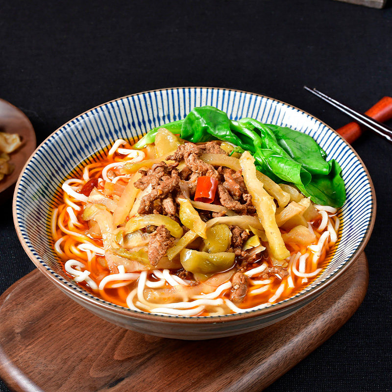 粮农榨菜肉丝面浇头260g20包面馆商用速食面条包装速食菜