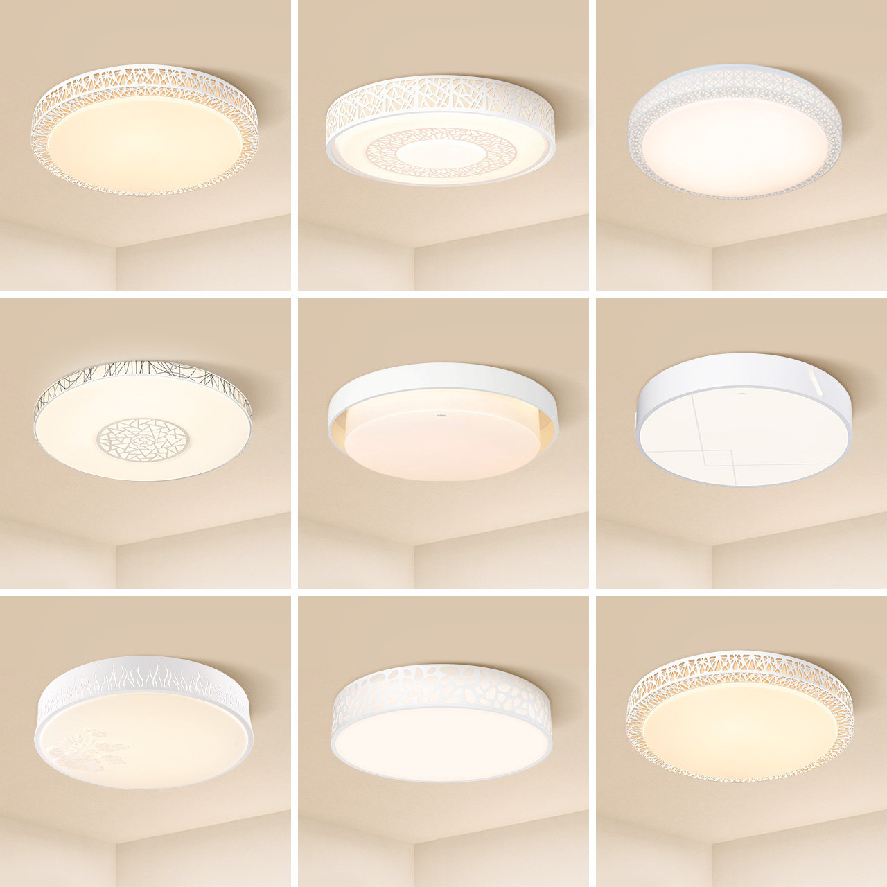 雷士照明卧室灯简简约现代led吸顶灯温馨浪漫房间吸顶灯