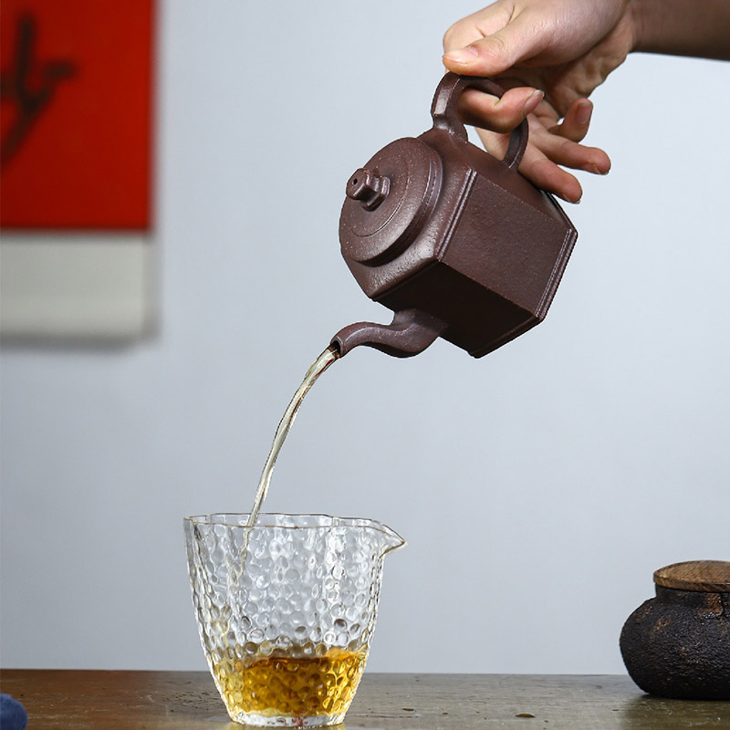 宜兴正品紫砂壶手工六方宫灯灯壶功夫功夫茶茶具茶壶