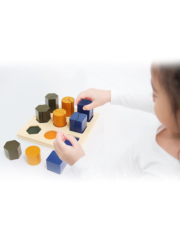 益智分类幼儿木质逻辑拼图几何启蒙形状认知塑料积木