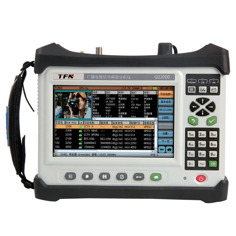 tfn 卫星图像 广播电视综合测试仪 gd2000 卫星信号频频谱 带寻星仪