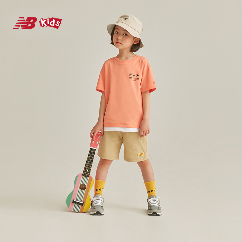 zeroper联名newbalancekidsnb女童男童短袖nd7ea2v013t恤