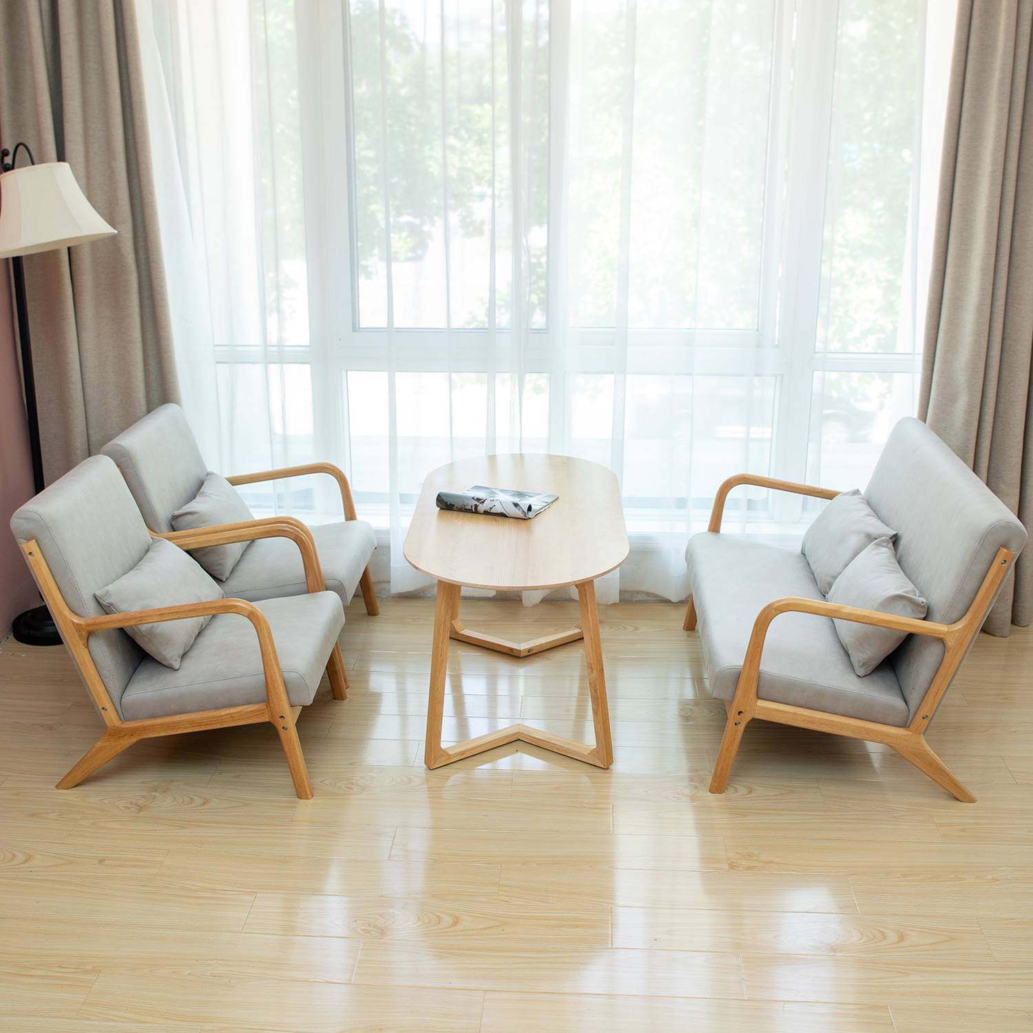 沙发休闲接待茶几奶茶茶店民宿客房咖啡厅阳台成套娱乐