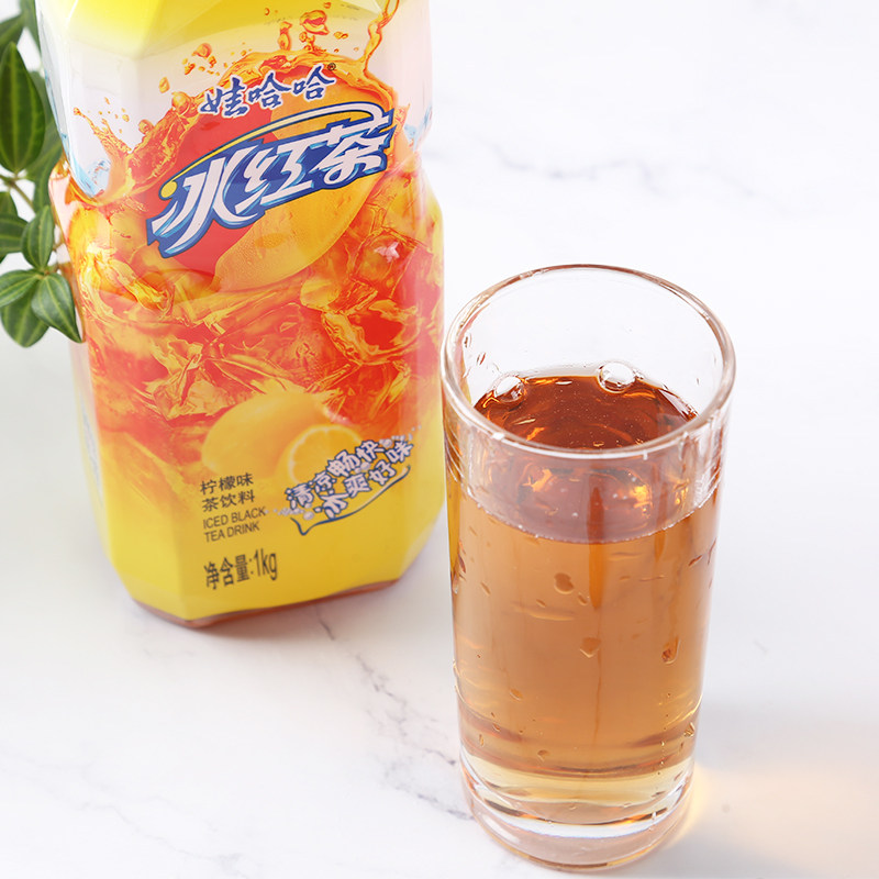 娃哈哈冰红茶1l8瓶整箱哈哈夏季清凉解暑茶饮料果味
