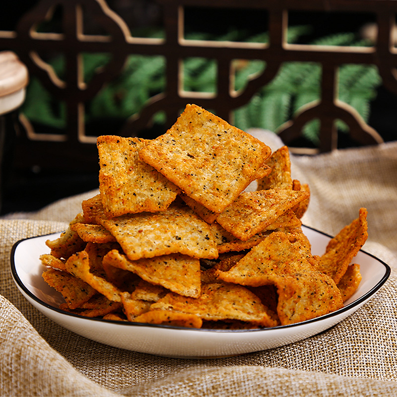 锅巴陕西西安特产万家花椒手工五香传统办公室膨化食品