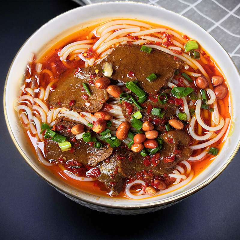 米粉湖南邵阳南门门口手工早餐速煮煮干圆粉螺蛳粉