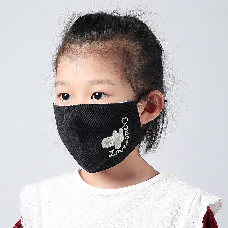 儿童纯棉口罩女童男童水洗透气冬季保暖小孩婴童防护