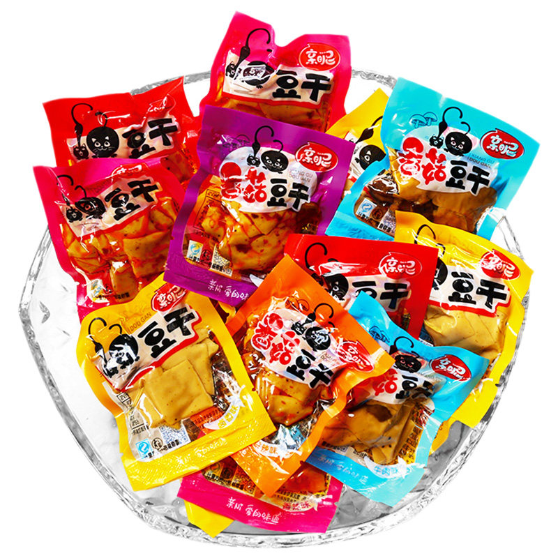 吃货2斤香辣香菇豆干小包装零食散装豆腐干整箱吃的休闲小吃食品