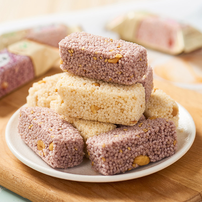 丰阳谷米ni酥米酥大米花糖老式香米黑米花生膨化食品