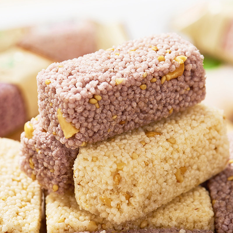 丰阳谷米ni酥米酥大米花糖老式香米黑米花生膨化食品