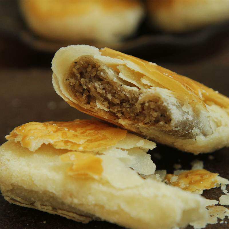 点心一字北京天津传统特产咸味糕点椒盐牛舌传统糕点