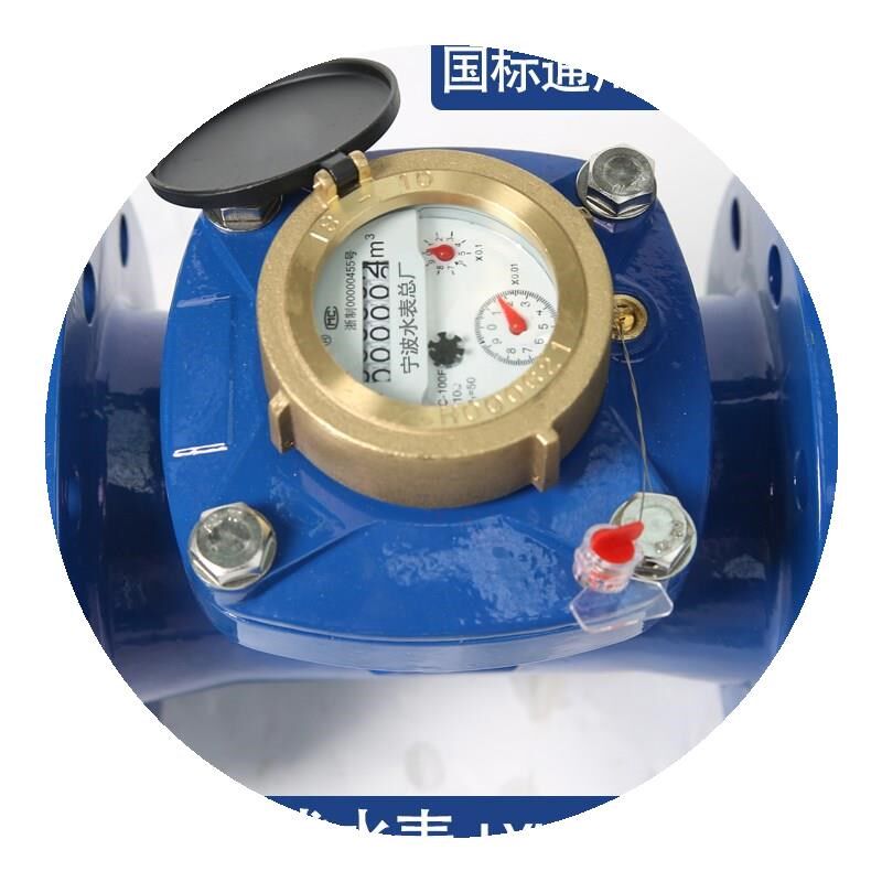 宁波总厂工业法兰水表大口径可拆螺翼lxlc50dn50水表