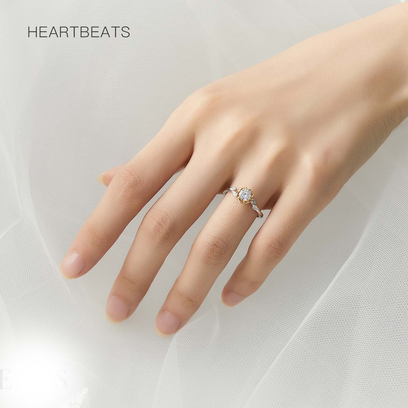 戒指赫尔比斯花漾钻戒18k金真钻30分钻石gia手饰