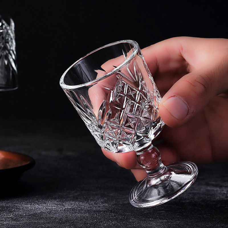 烈酒酒杯pasabahce进口一两有脚杯子一口高脚白酒杯白酒杯