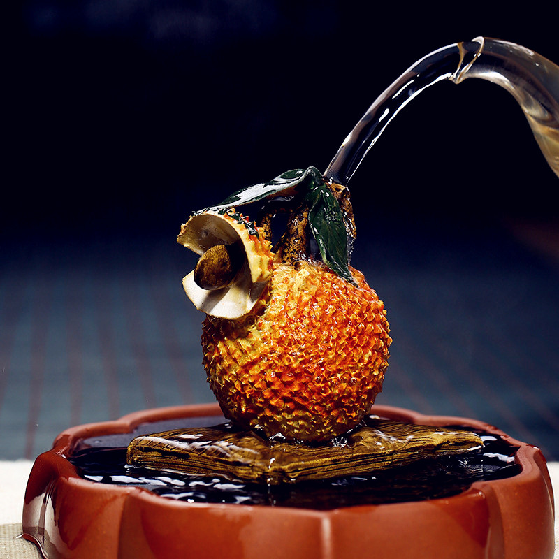 摆件三山荔枝茶宠可养精品个性创意茶宠摆件