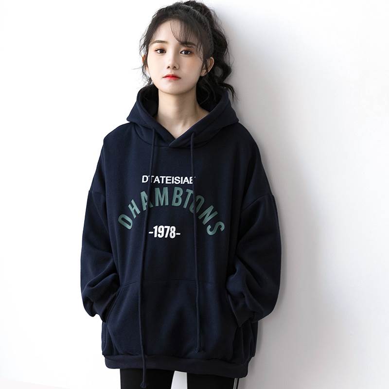 2022秋季新款卫衣女ins韩版潮宽松bf风春秋学生休闲连帽薄款上衣