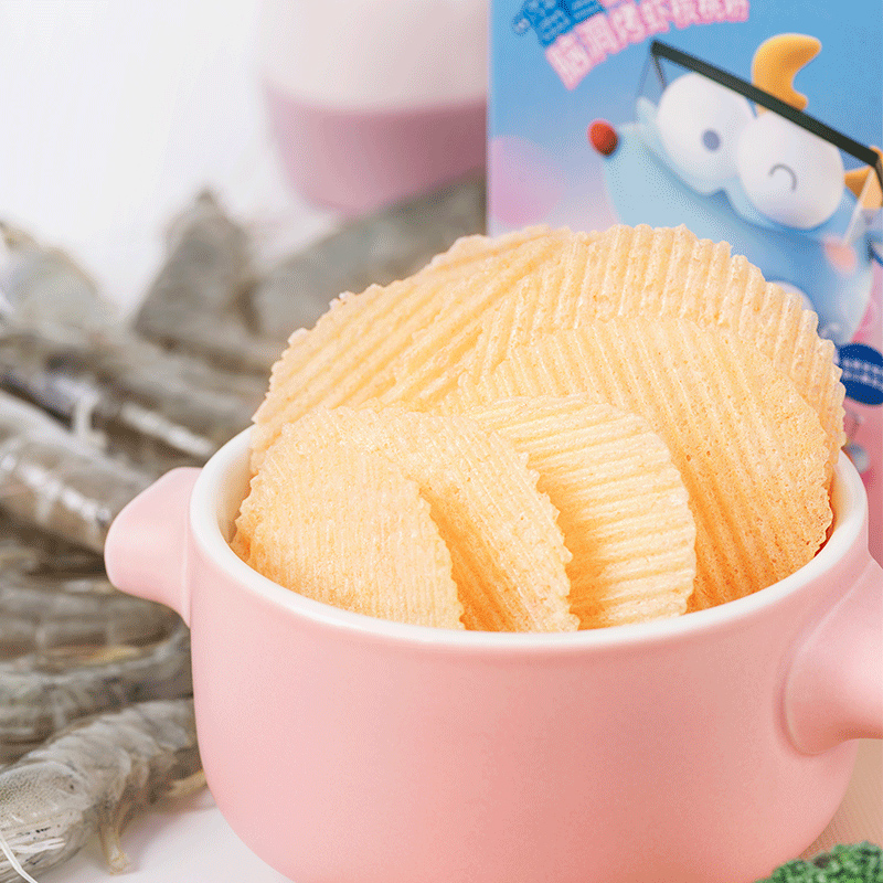 【小鹿蓝蓝_宝宝虾片】零食无添加糖磨牙饼干送一岁婴幼儿食谱 - 图1