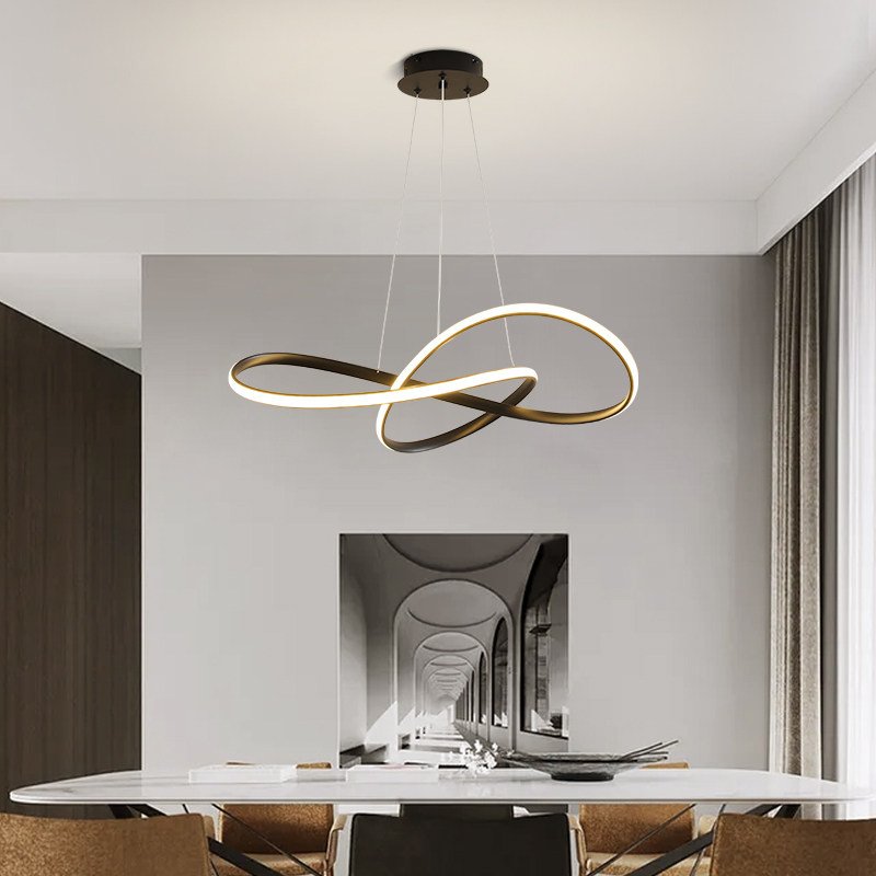 客厅吊灯北欧灯具简约现代创意圆环几何线条客厅吊灯