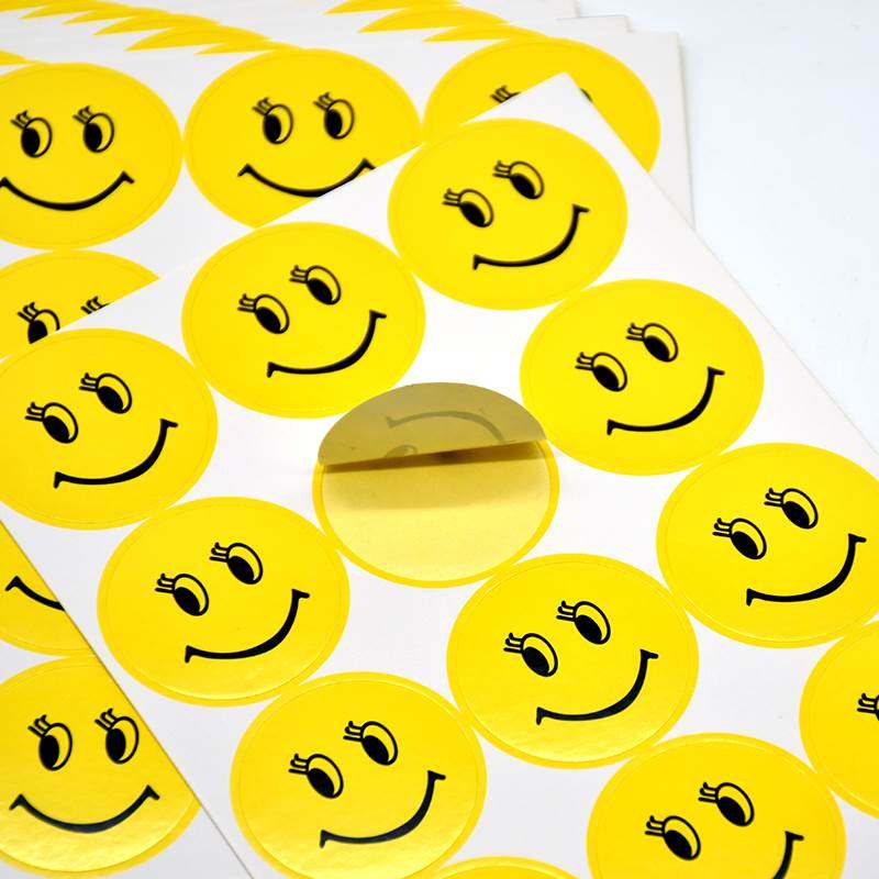 贴纸不干胶笑脸贴画难过微笑学生奖励粘贴幼儿园贴纸