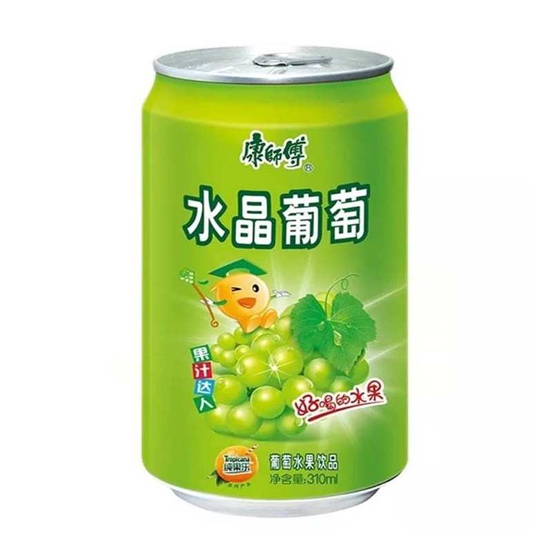 康师傅水晶葡萄310ml24罐整箱果汁汽水饮品夏日果味