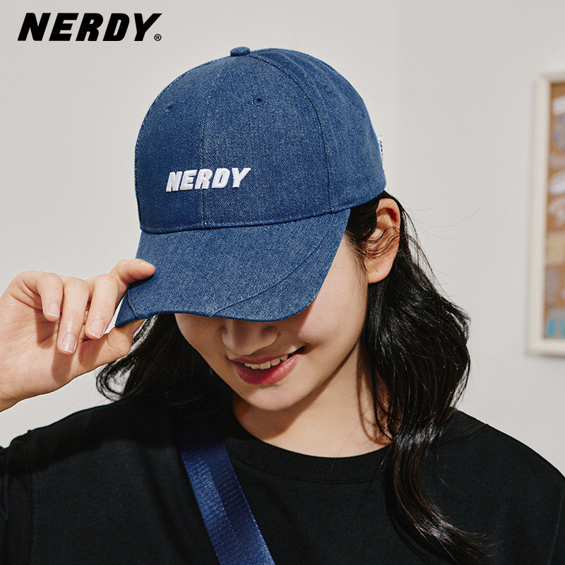 nerdy2022夏季新款基础logo牛仔棒球帽字母鸭舌帽女帽帽子