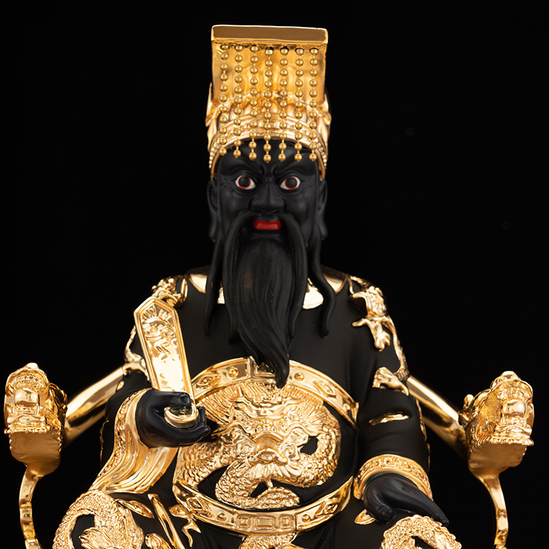 神像阎罗王金像纯铜供奉斋堂阎王十殿王爷阎王爷摆件