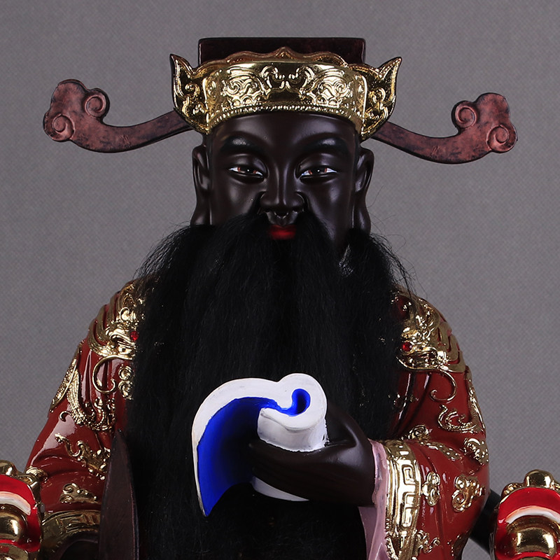 城隍神像城隍庙佛像阴阳道家树脂彩绘供佛居家摆件