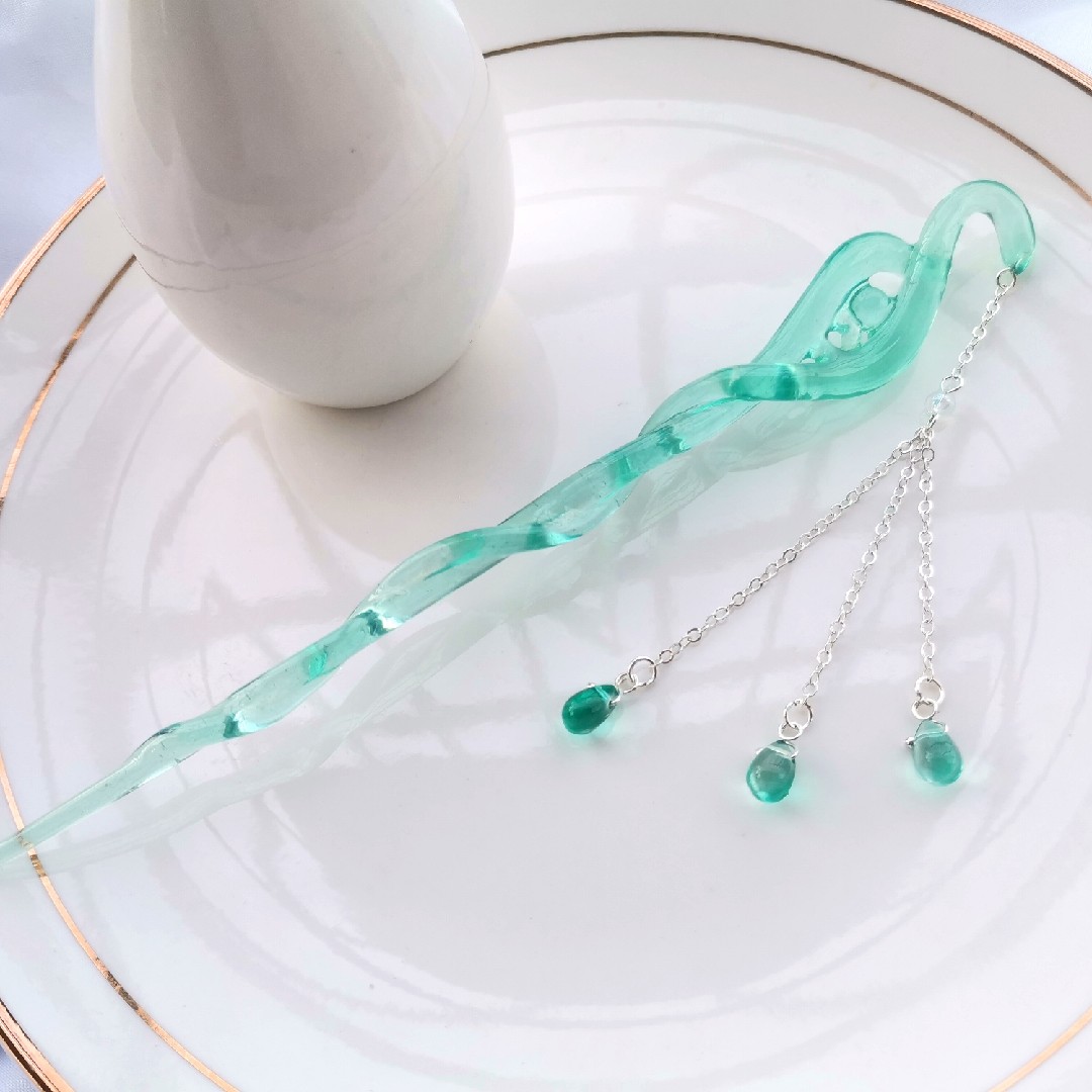 白蛇缘起发簪珠钗发青蛇劫起发法器cos小白同款发饰